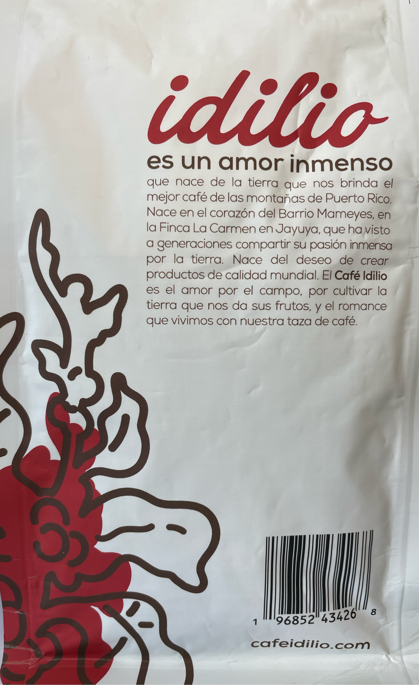 Idilio Medium Roast Coffee Beans 12oz Bag
